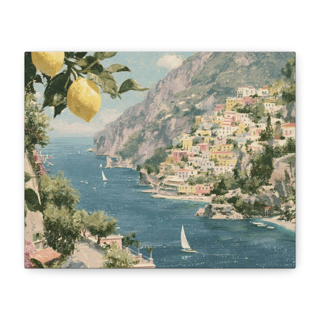 Italian Riviera Art Canvas Stretched, 1.25"